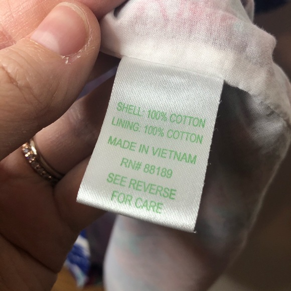 Lilly Pulitzer Pink Blue Floral Shirt Dress 8 - Picture 5 of 7